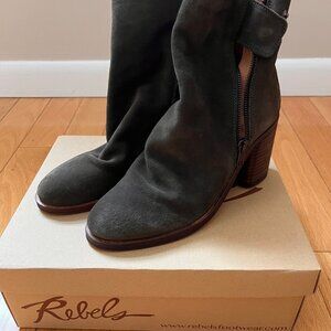 Rebels Jana Suede Ankle Boots, Women's Size 38, Made in Portugal
